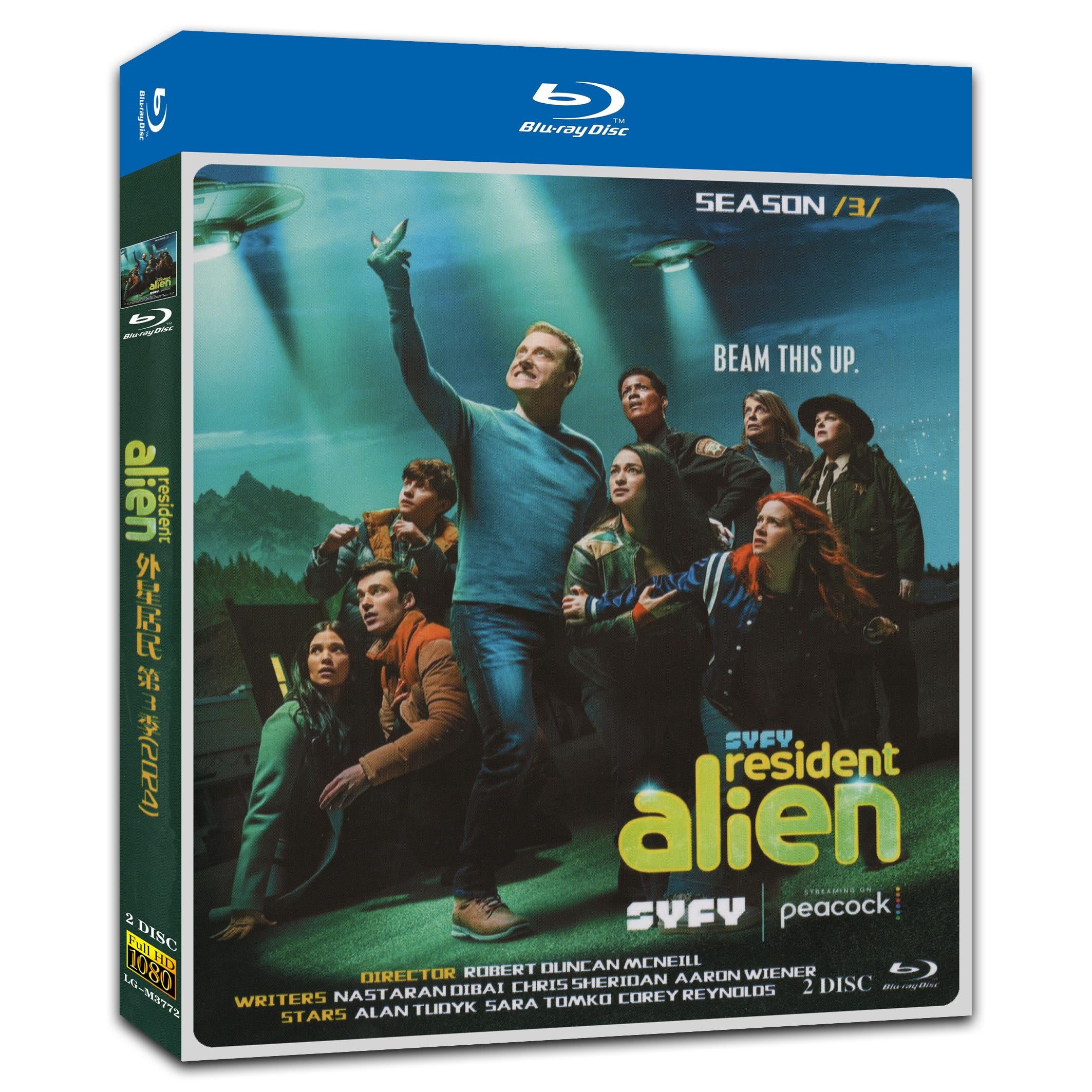 Resident Alien Season 3‎ (2024) 2-Disc Movie Box Set for Gift Collection Blu-ray