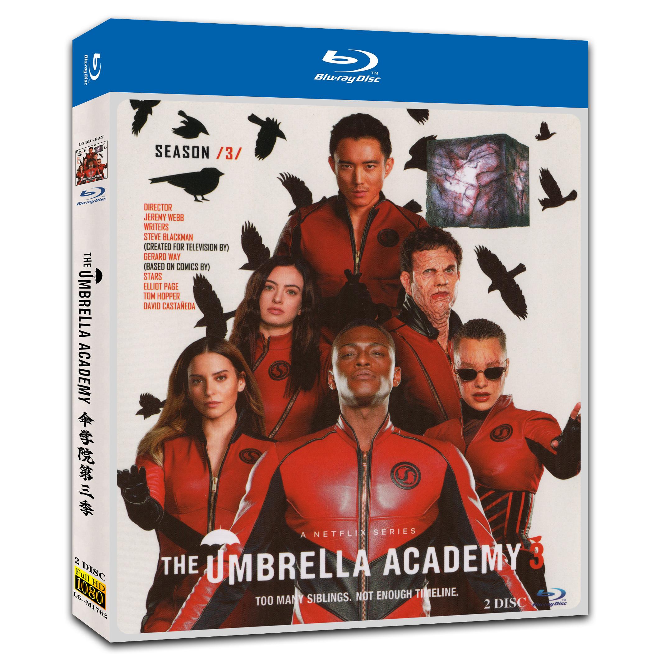 The Umbrella Academy Season 3‎ (2022) 2-Disc Movie Box Set for Gift Collection Blu-ray