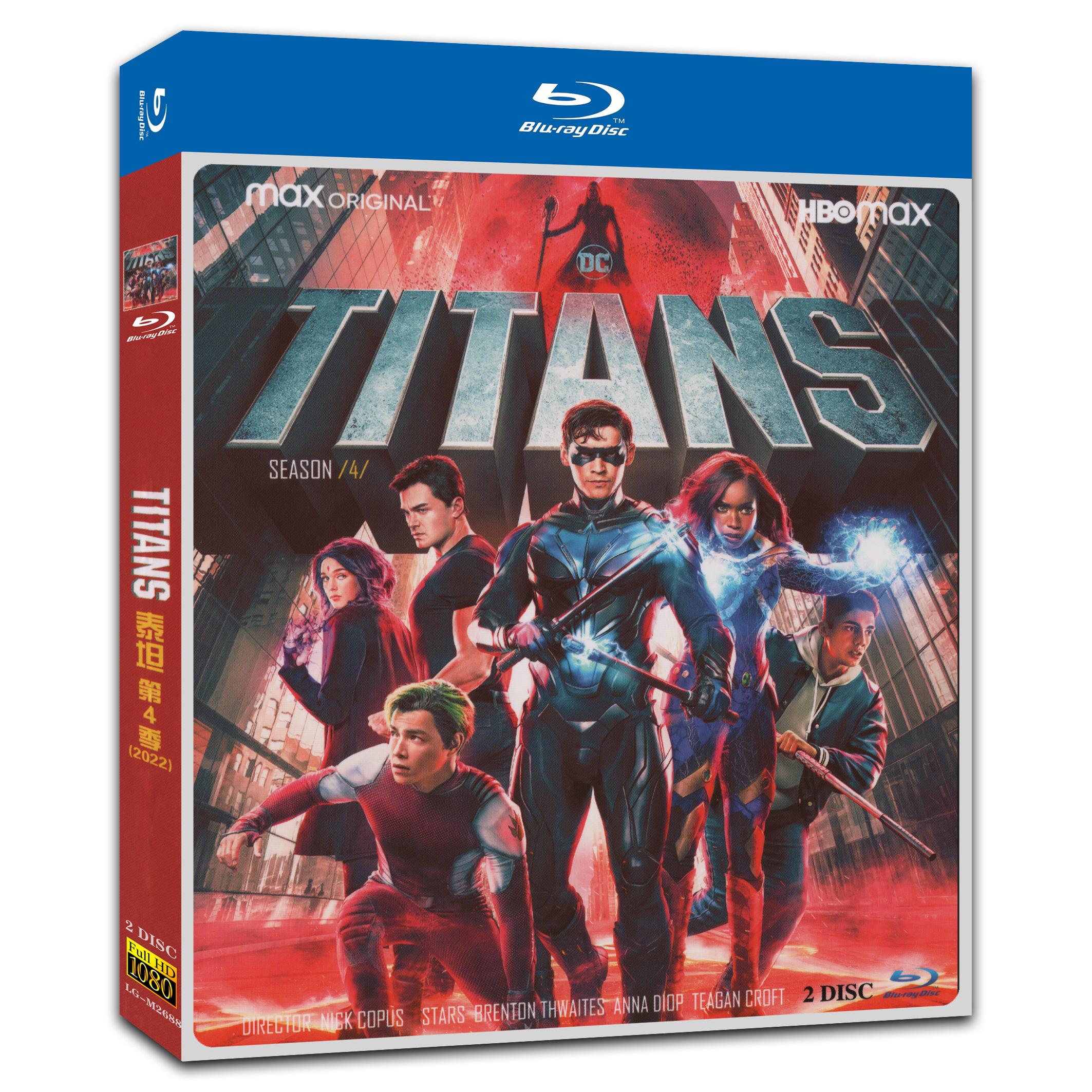 Titans Season 4‎ (2022) 2-Disc Movie Box Set for Gift Collection Blu-ray