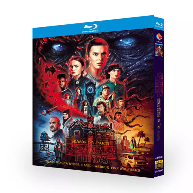 Stranger Things Season 1‎-4 4-Disc Movie Box Set for Gift Collection Blu-ray