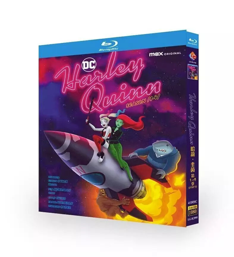 Harley Quinn Season 1‎-4 4-Disc Movie Box Set for Gift Collection Blu-ray