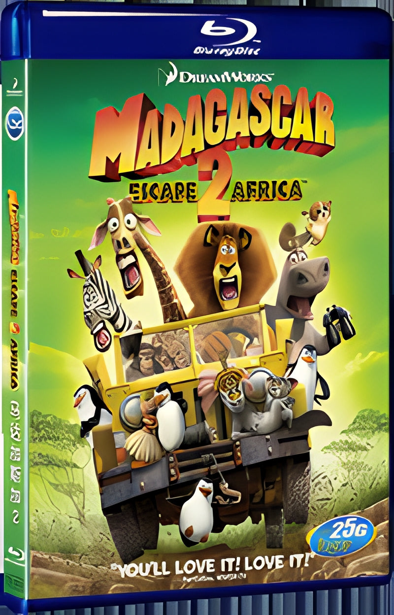 2008 Madagascar: Escape 2 Africa 1080P for Gift 1-Disc All RegionPlay Seal Box Blu-ray
