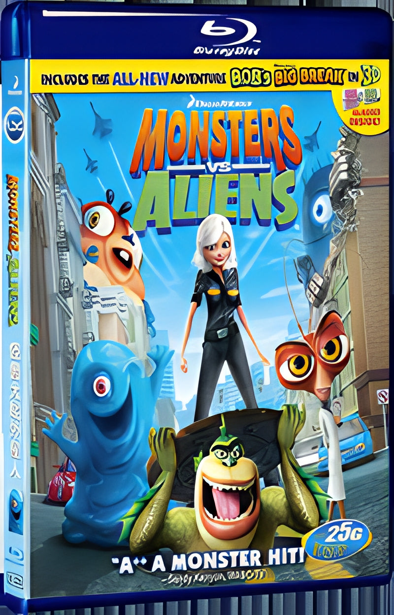 2009 Monsters vs Aliens 1080P for Gift 1-Disc All RegionPlay Seal Box Blu-ray