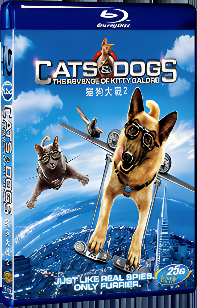 2010 Cats & Dogs: The Revenge of Kitty Galore 1080P for Gift 1-Disc All RegionPlay Seal Box Blu-ray