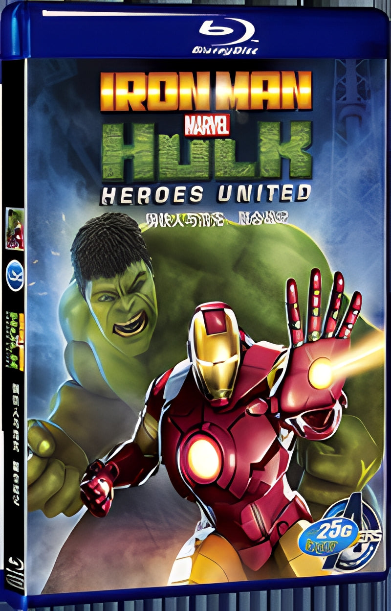 2013 Iron Man & Hulk - Heroes United 1080P for Gift 1-Disc All RegionPlay Seal Box Blu-ray