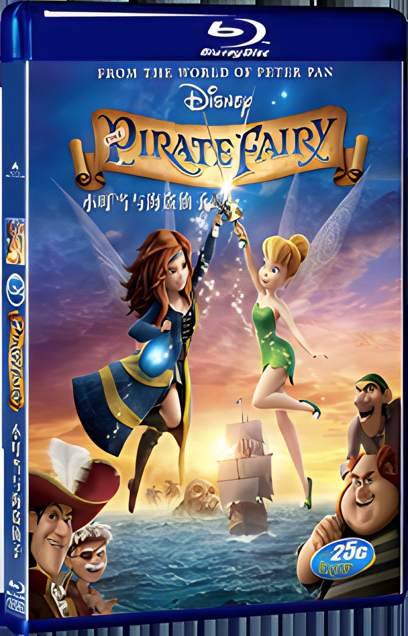 2014 The Pirate Fairy/Tinker Bell and the Quest for the Queen 1080P for Gift 1-Disc All RegionPlay Seal Box Blu-ray