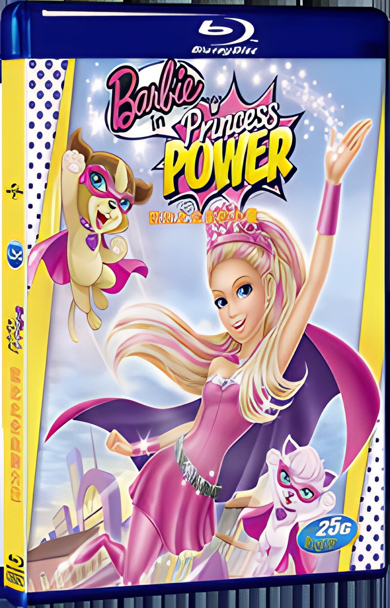 2015 Barbie in Princess Power(2015) 1080P for Gift 1-Disc All RegionPlay Seal Box Blu-ray