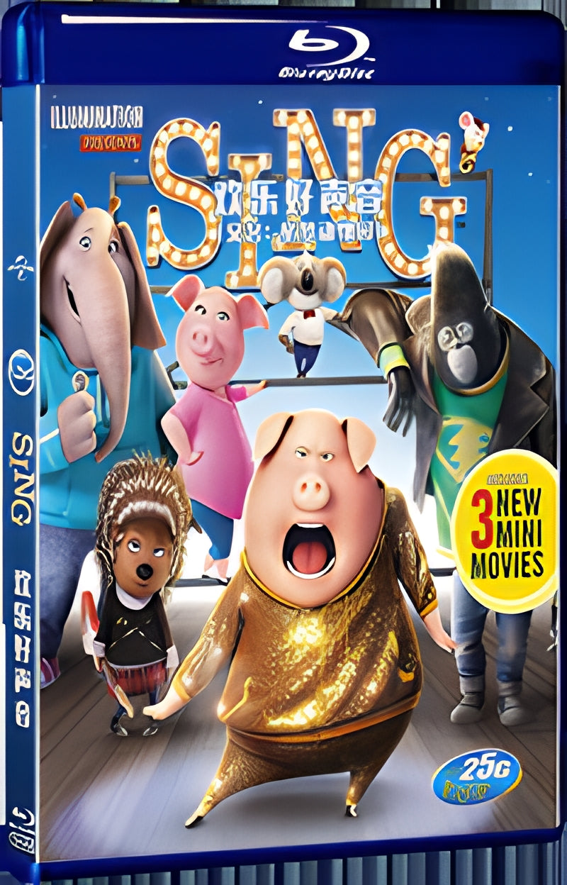 2016 Sing (2016) 1080P for Gift 1-Disc All RegionPlay Seal Box Blu-ray
