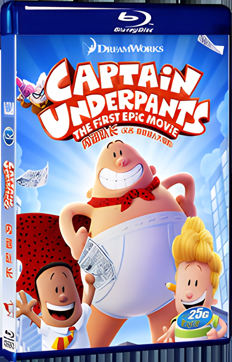 2017 Captain Underpants: The First Epic for Gift (2017) 1080P for Gift 1-Disc All RegionPlay Seal Box Blu-ray