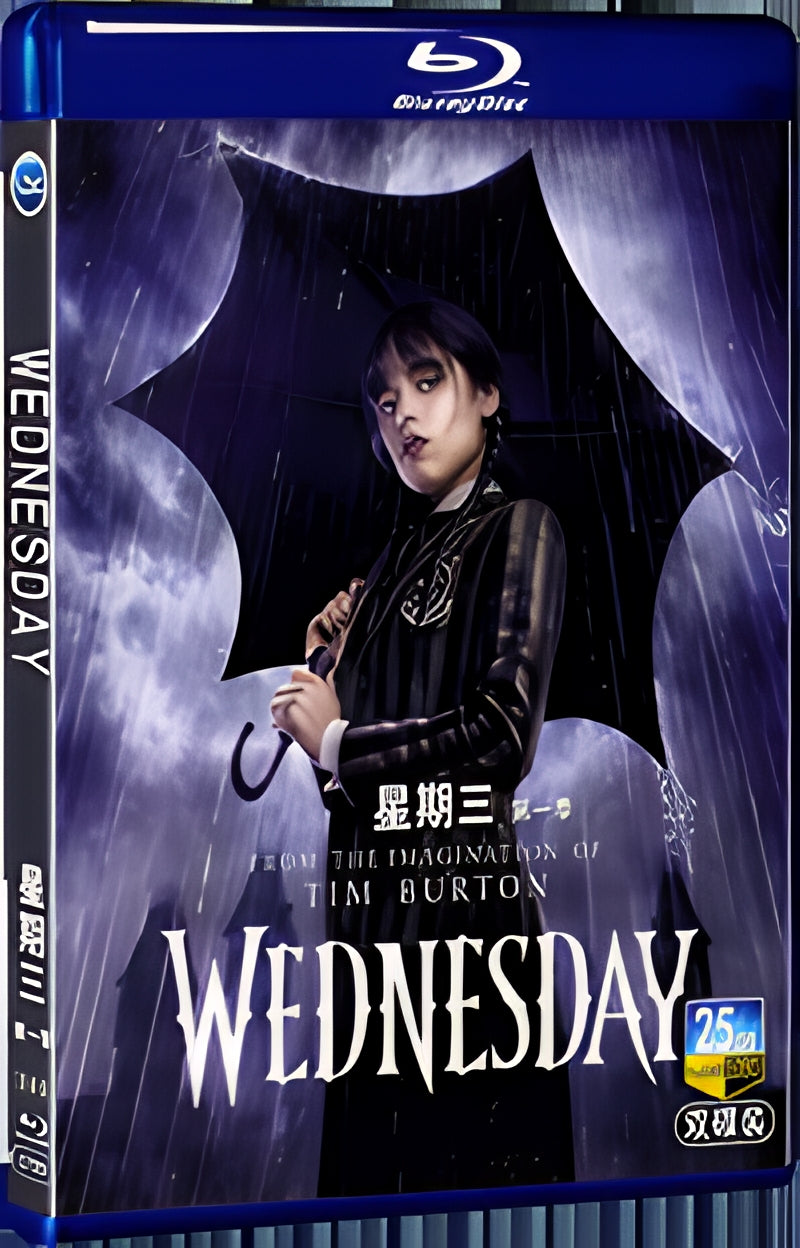 2022 Wednesday Season 1 1080P for Gift 2-Disc All RegionPlay Seal Box Blu-ray