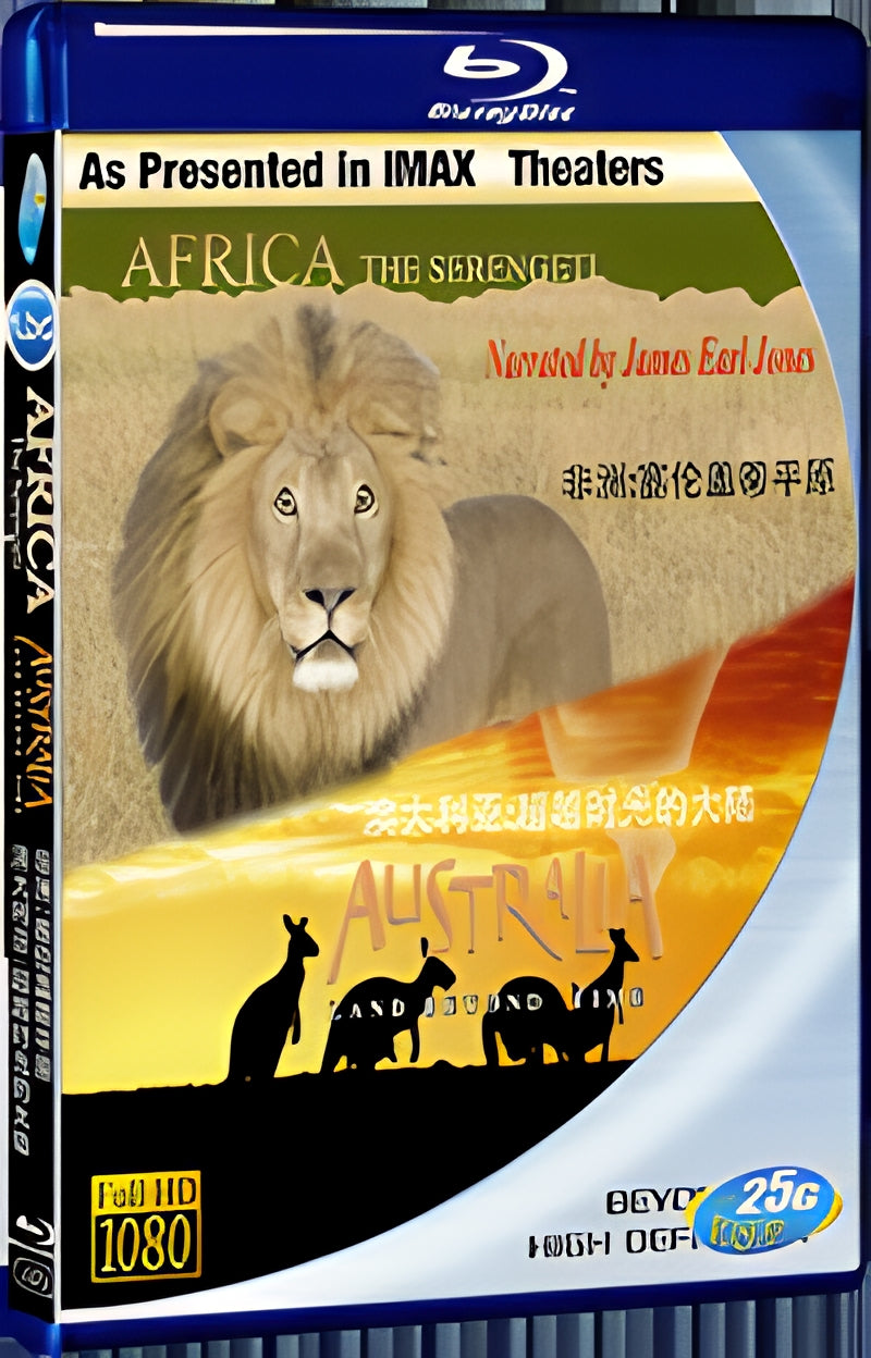 1994 Africa: Serengeti Plain+Australia: A Continent Beyond Time 1080P for Gift 1-Disc All RegionPlay Seal Box Blu-ray