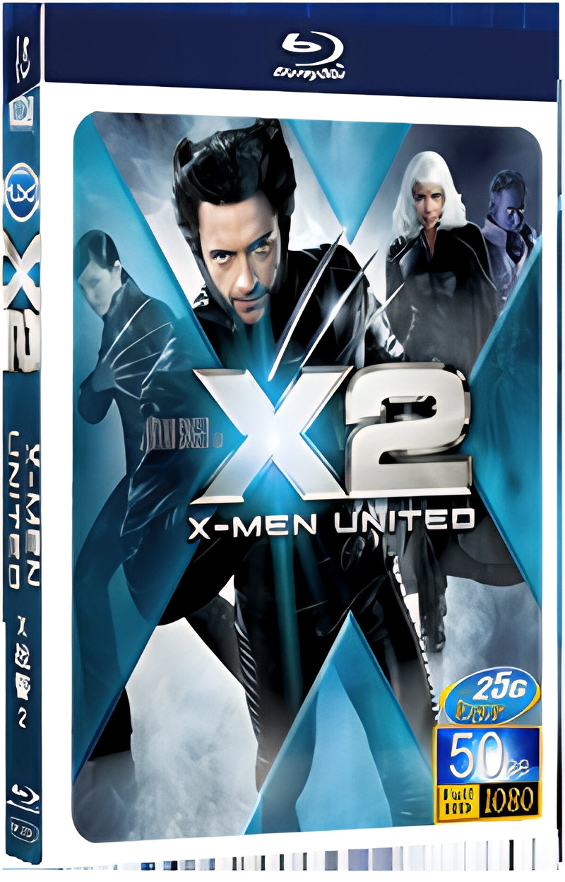 2003 X-Men 2/X-Men United 1080P for Gift 1-Disc All RegionPlay Seal Box Blu-ray