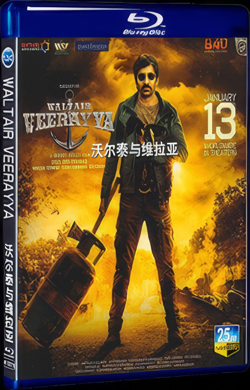 2023 Waltair Veerayya Movie 1-Disc Box Set for Gift Collection Blu-ray