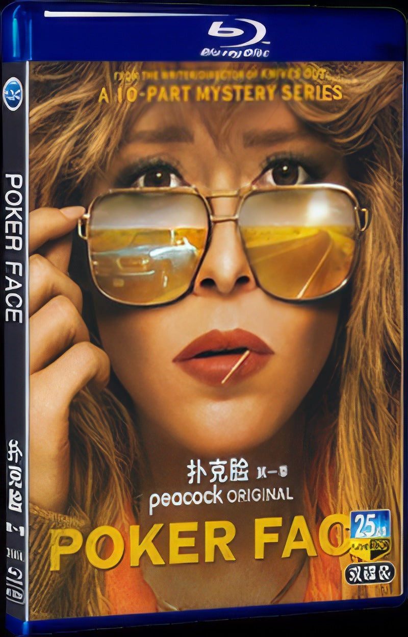 2023 Poker Face Season 1 Movie 2-Disc Box Set for Gift Collection Blu-ray