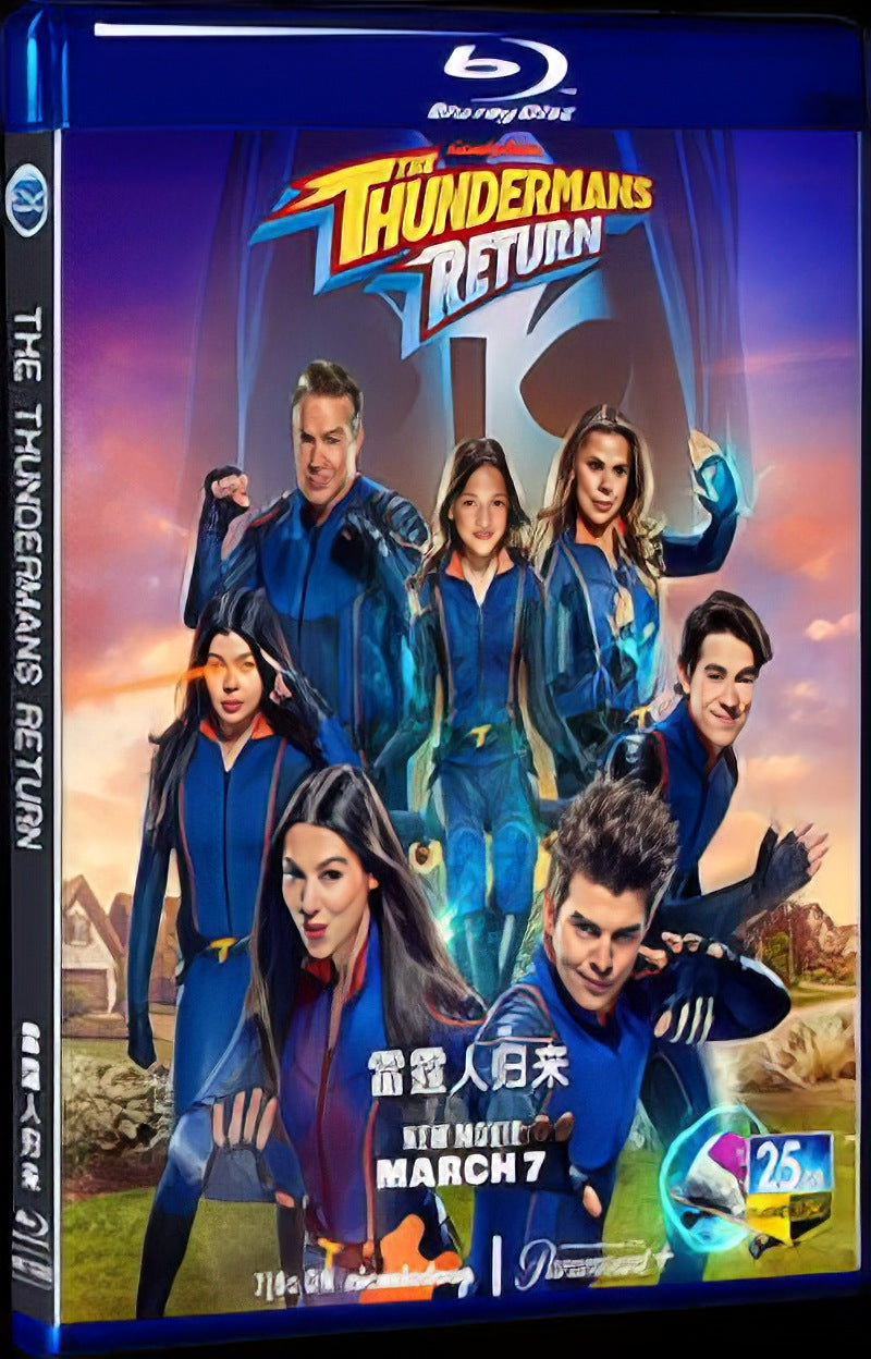 2024 The Thundermans Return Movie 1-Disc Box Set for Gift Collection Blu-ray