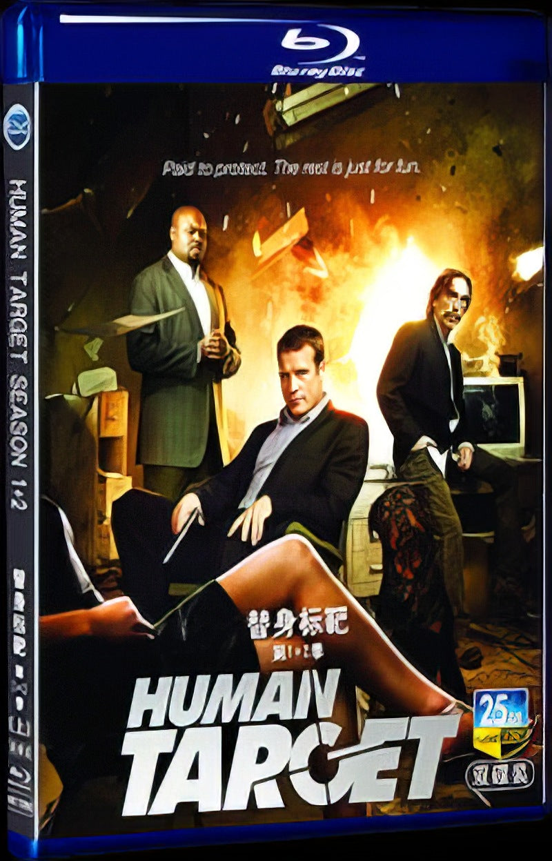 2010 Human Target Season 1+2 Movie 4-Disc Box Set for Gift Collection Blu-ray