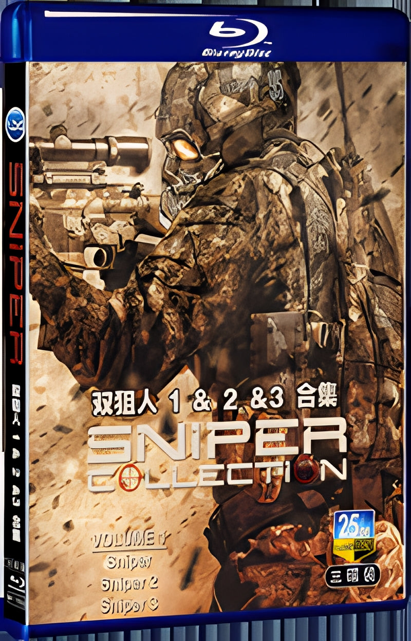 1993 Sniper 1 & 2 &3 1080P for Gift 3-Disc All RegionPlay Seal Box Blu-ray