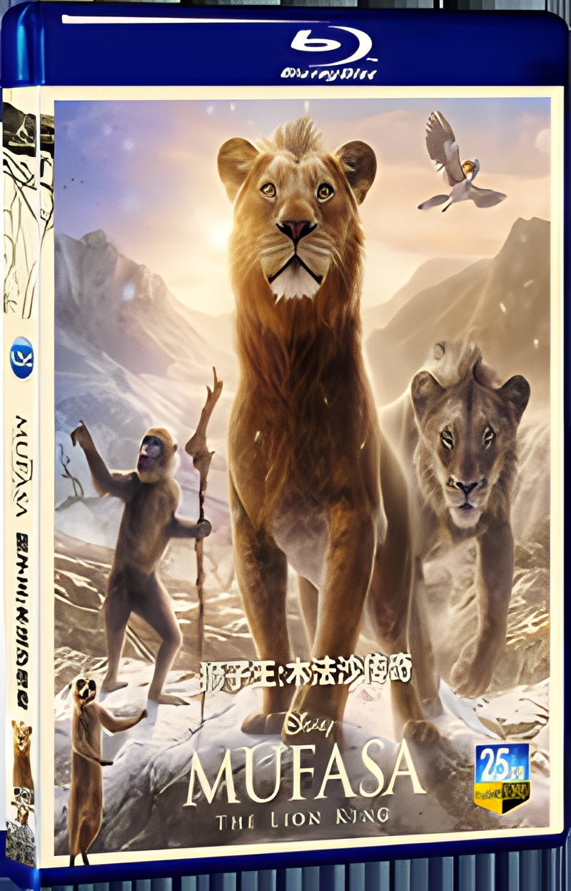 2024 Mufasa: The Lion King (2024) 1080P for Gift 1-Disc All RegionPlay Seal Box Blu-ray