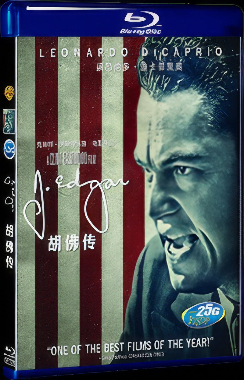 2011 J. Edgar Movie 1-Disc Box Set for Gift Collection Blu-ray