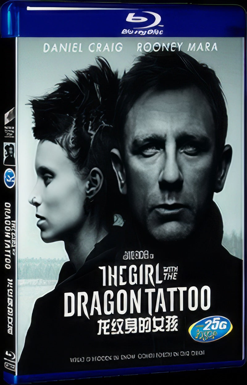 2011 The Girl with the Dragon Tattoo Movie 1-Disc Box Set for Gift Collection Blu-ray