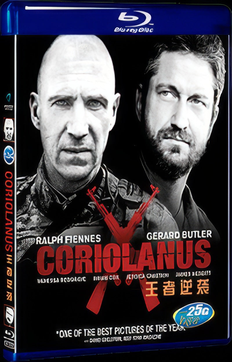 2011 Coriolanus Movie 1-Disc Box Set for Gift Collection Blu-ray