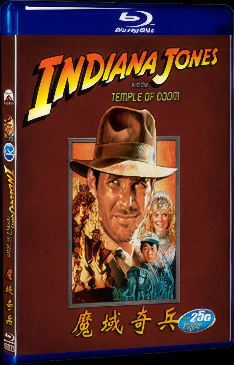 1984 Indiana Jones and the Temple of Doom Movie 1-Disc Box Set for Gift Collection Blu-ray