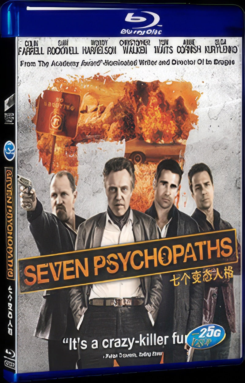 2012 Seven Psychopaths Movie 1-Disc Box Set for Gift Collection Blu-ray