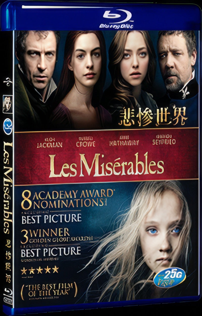 2012 Les Misérables/Les Miserables Movie 1-Disc Box Set for Gift Collection Blu-ray