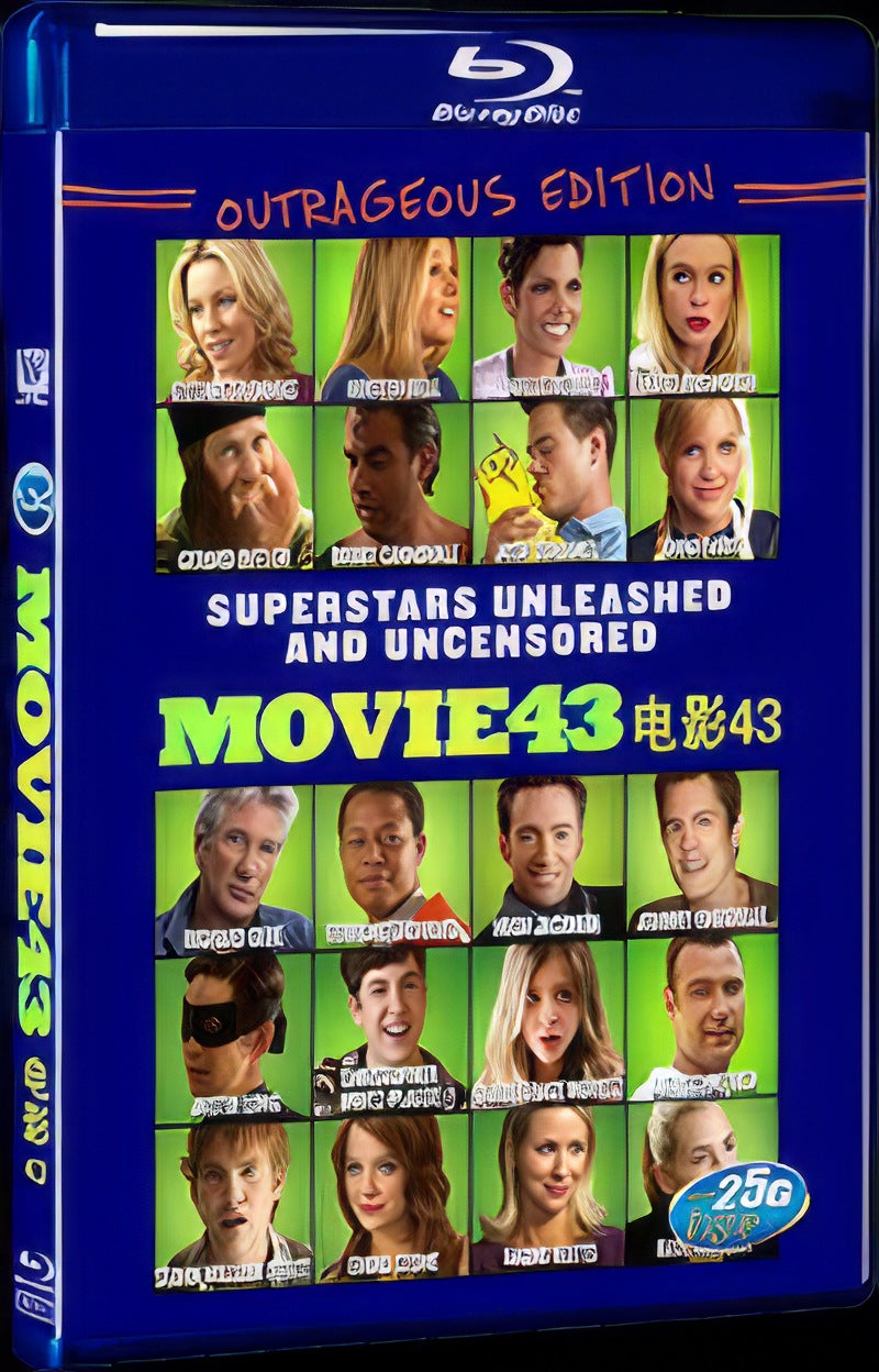 2013 Movie 43/Comic movie/Truth or Dare Movie 1-Disc Box Set for Gift Collection Blu-ray
