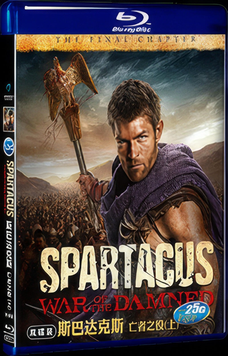 2013 Spartacus: War of the Damned Season 3 Movie 4-Disc Box Set for Gift Collection Blu-ray
