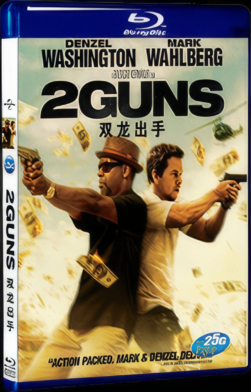 2013 2 Guns Movie 1-Disc Box Set for Gift Collection Blu-ray
