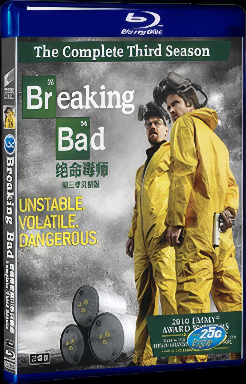 2010 Breaking Bad Season 3 Movie 3-Disc Box Set for Gift Collection Blu-ray