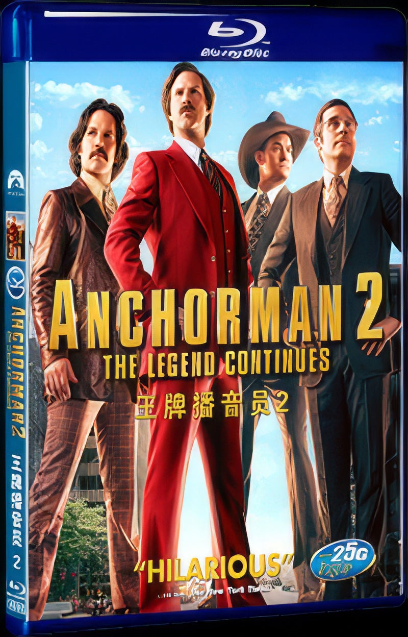 2013 Anchorman 2: The Legend Continues Movie 1-Disc Box Set for Gift Collection Blu-ray