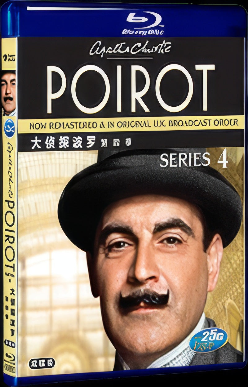 1992 Agatha Christie's Poirot Season 4 Movie 2-Disc Box Set for Gift Collection Blu-ray