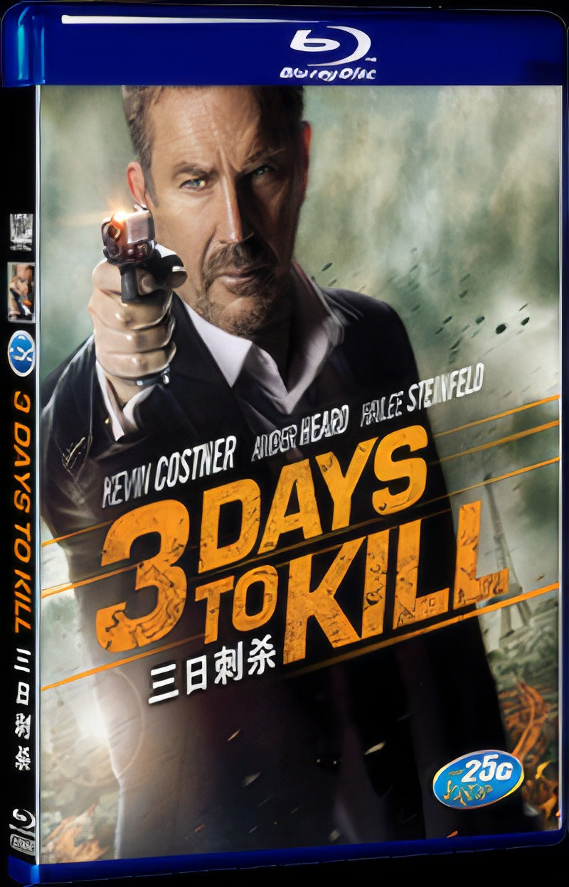 2014 Three Days to Kill Movie 1-Disc Box Set for Gift Collection Blu-ray