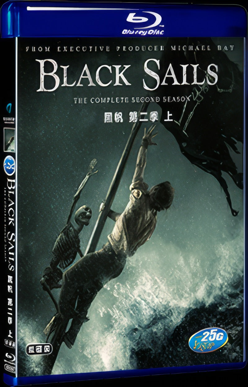Black Sails Season 2 (2015) Movie 4-Disc Box Set for Gift Collection Blu-ray