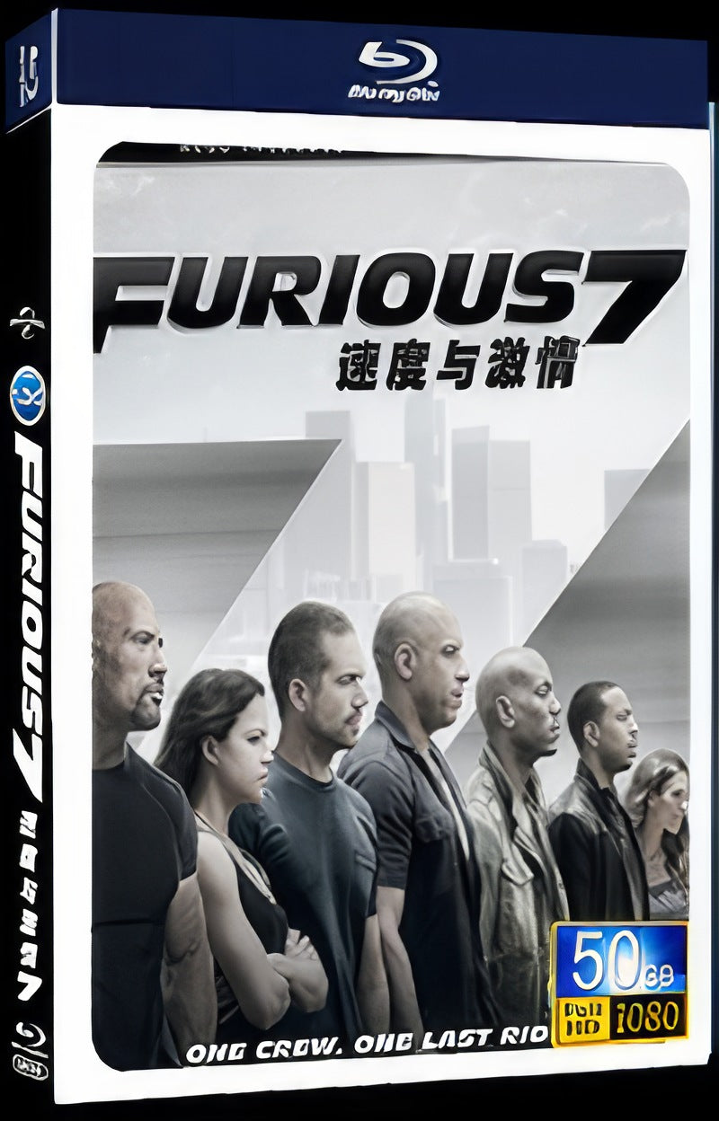 Fast & Furious 7 (2015) Movie 1-Disc Box Set for Gift Collection Blu-ray