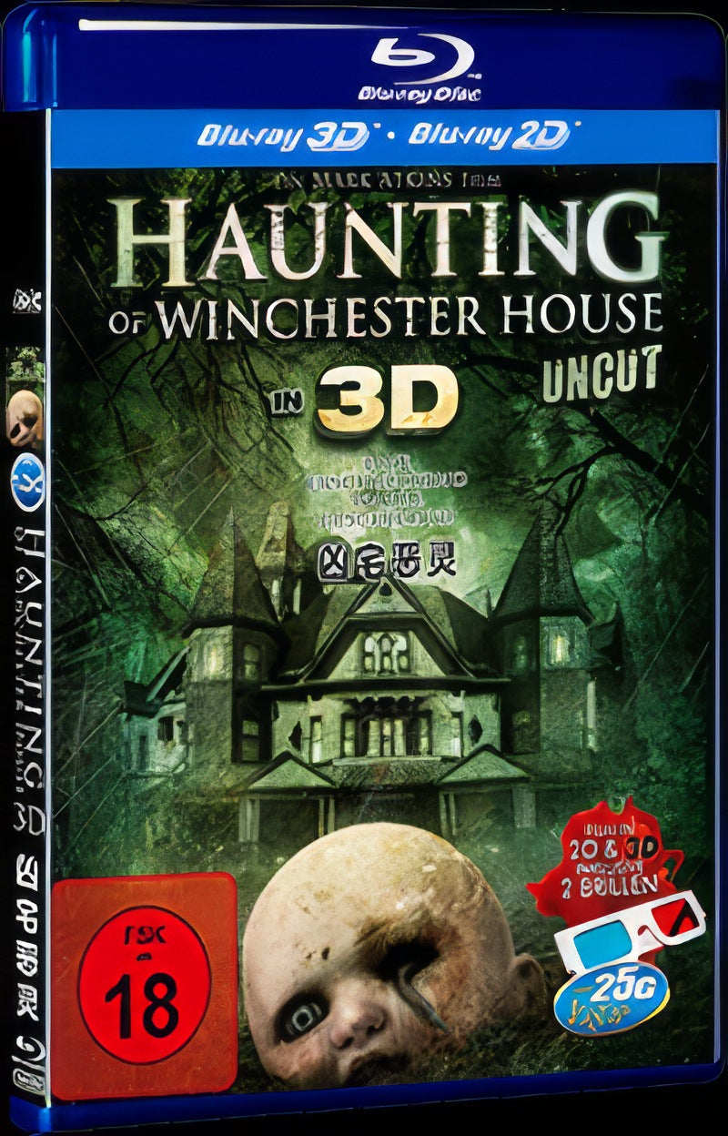 Haunting Of Winchester House 3D (2009) Movie 1-Disc Box Set for Gift Collection Blu-ray