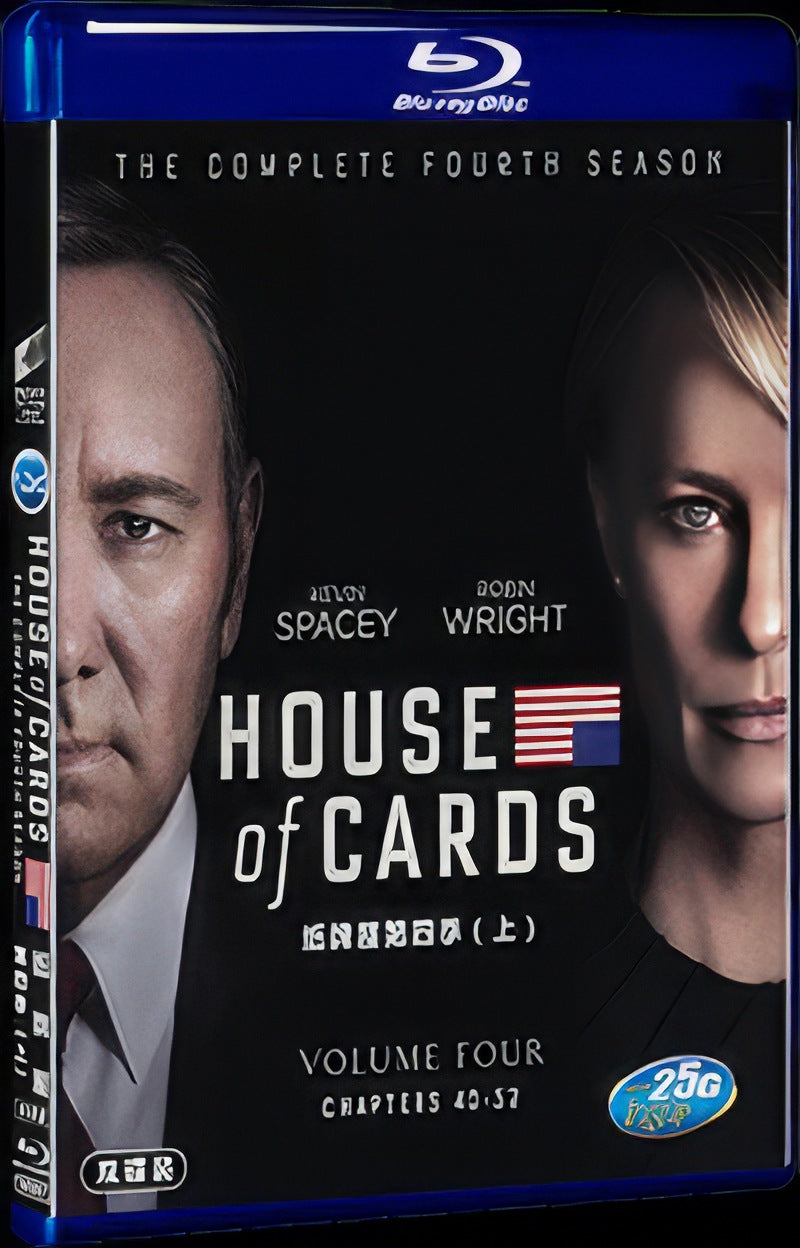House of Cards Season 4 (2016) Movie 4-Disc Box Set for Gift Collection Blu-ray