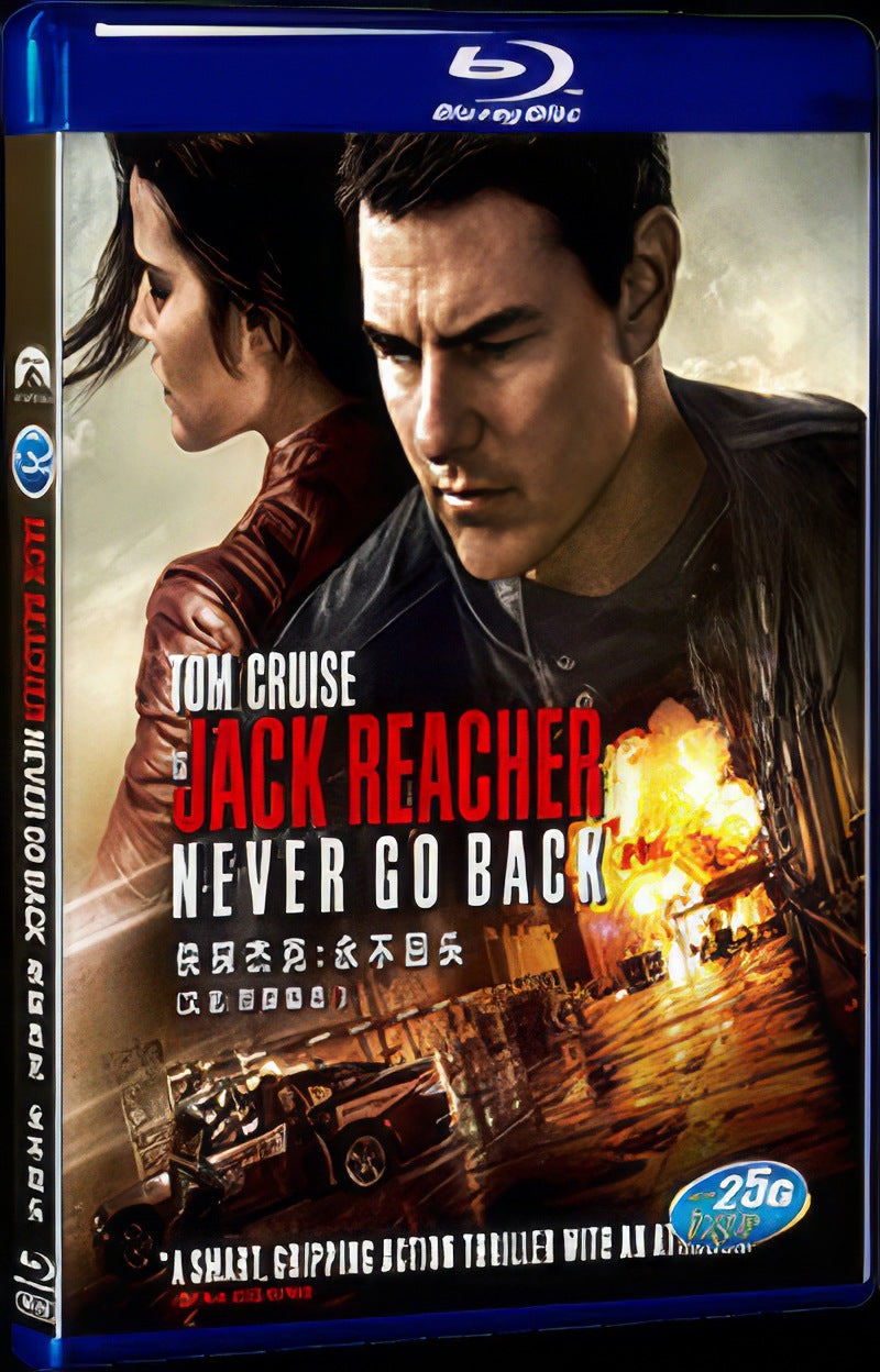 Jack Reacher: Never Go Back (2016) Movie 1-Disc Box Set for Gift Collection Blu-ray