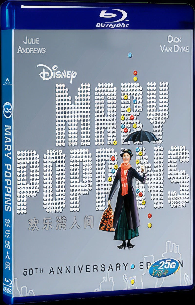 Mary Poppins (1964) Movie 1-Disc Box Set for Gift Collection Blu-ray