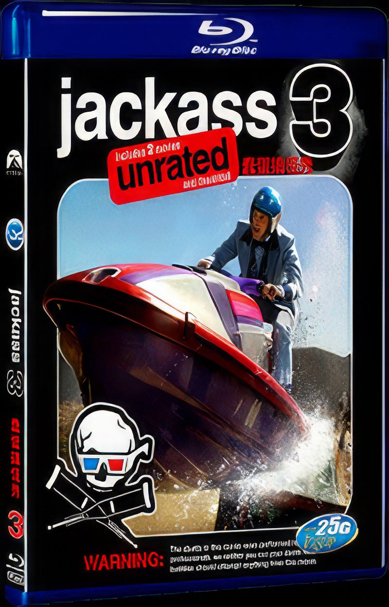 Jackass 3 (2010) Movie 1-Disc Box Set for Gift Collection Blu-ray