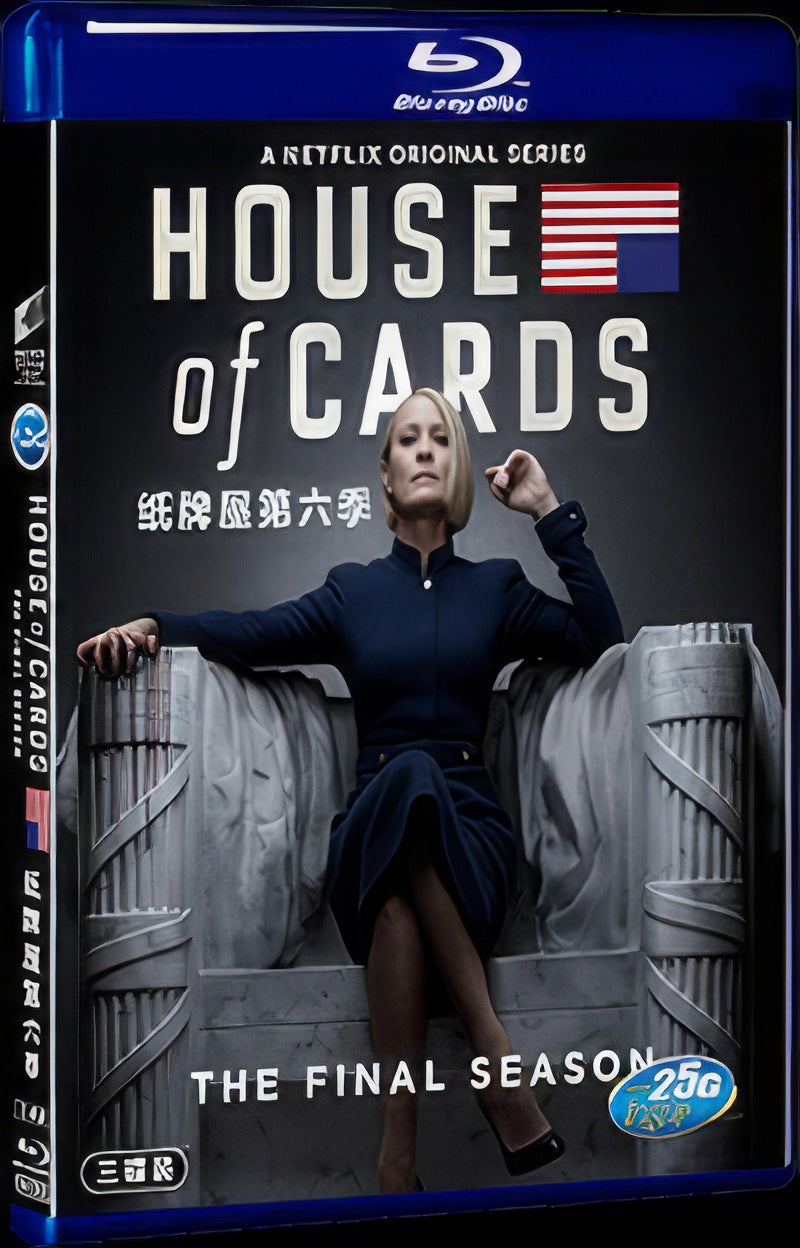 House of Cards Season6 (2018) Movie 3-Disc Box Set for Gift Collection Blu-ray