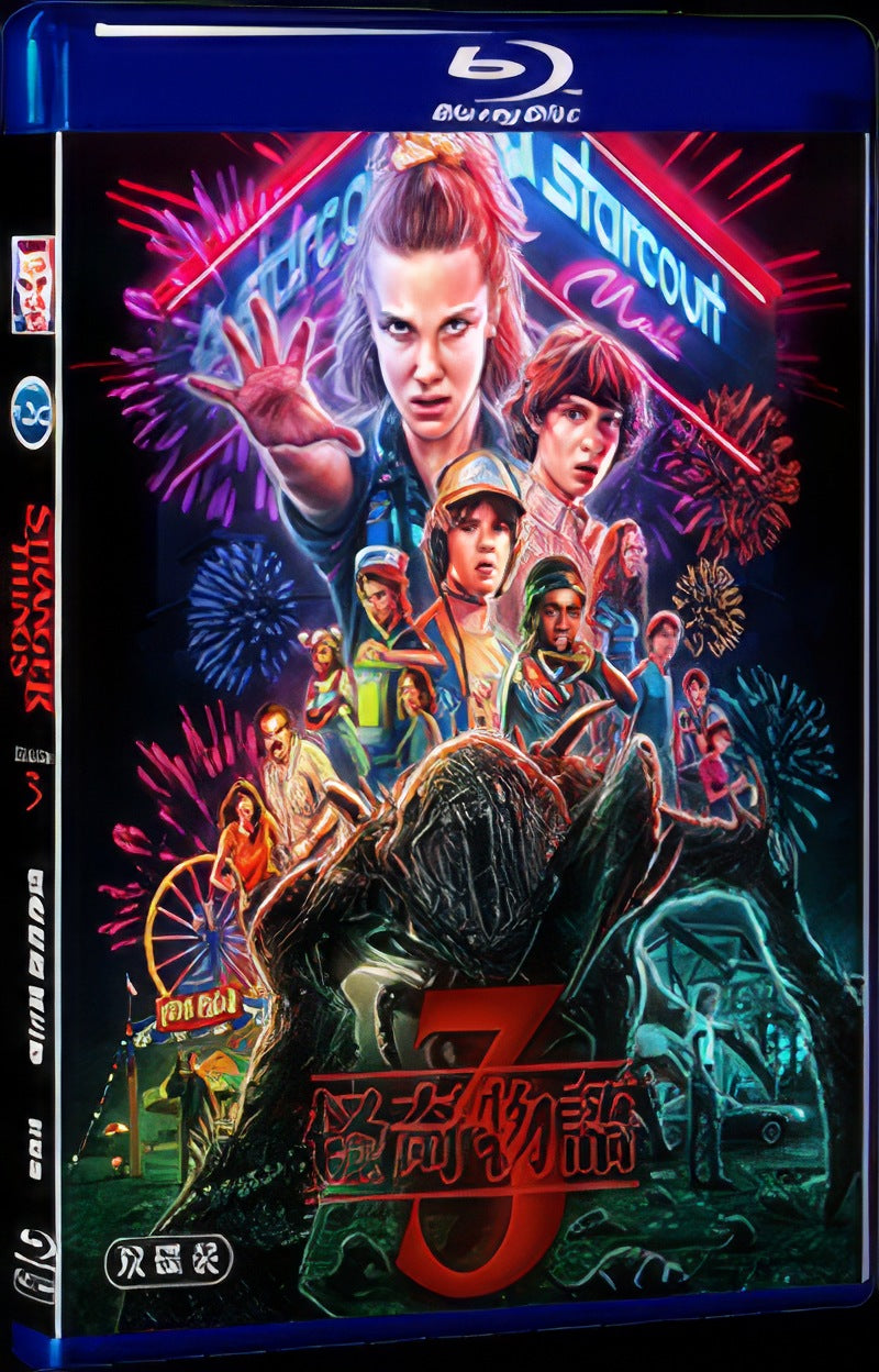 2019 Stranger Things Season 3 Movie 2-Disc Box Set for Gift Collection Blu-ray