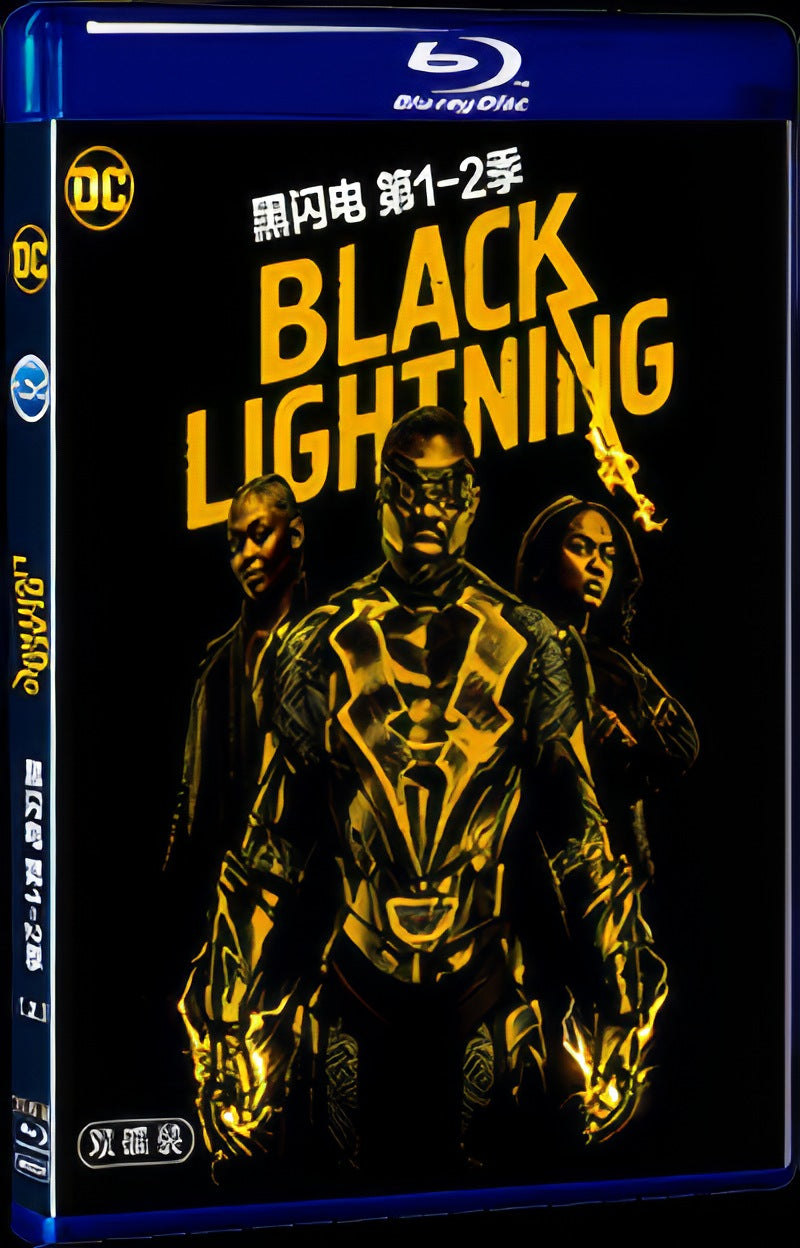 2022 Black Lightning Season 1+2 Movie 4-Disc Box Set for Gift Collection Blu-ray