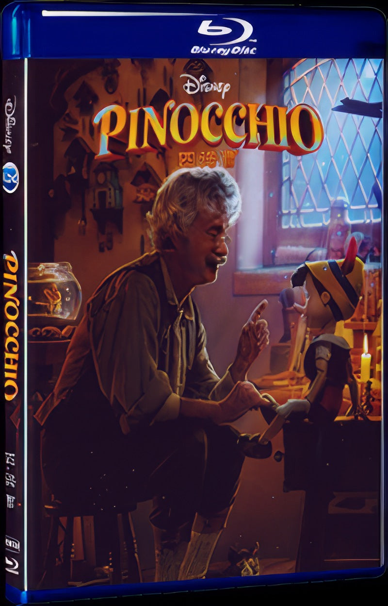 2022 Pinocchio Movie 1-Disc Box Set for Gift Collection Blu-ray
