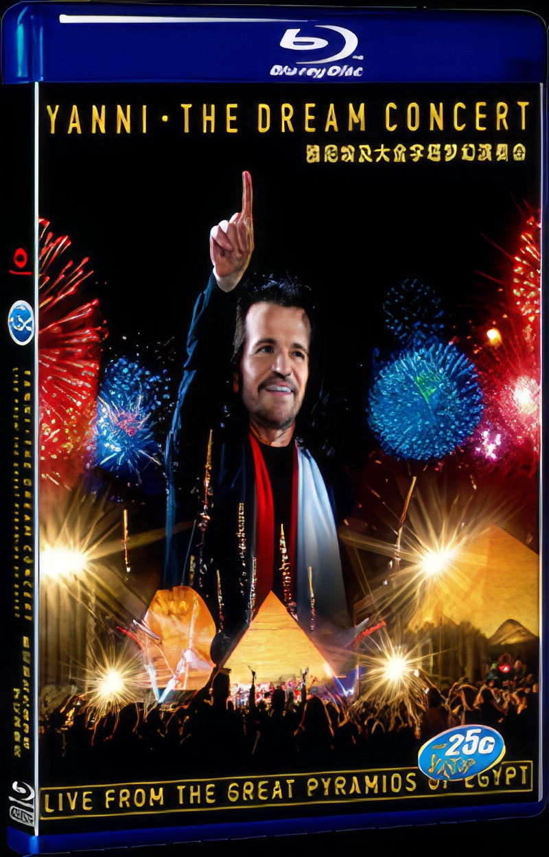 2015 Yanni: The Dream Concert - Live from the Great Pyramids of Egypt (2015) Movie 1-Disc Box Set for Gift Collection Blu-ray