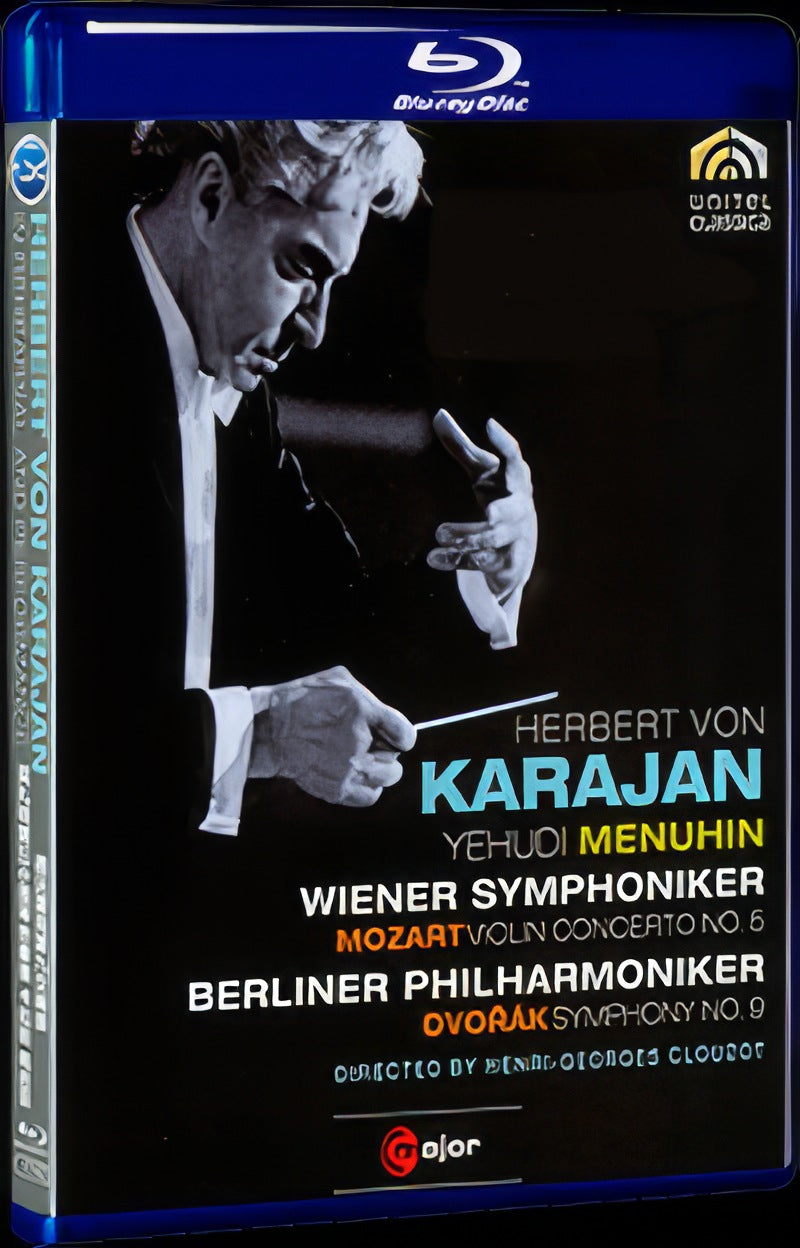 2019 Herbert Von Karajan / Yehudi Menuhin - Mozart : Violin Concerto No. 5 / Dvorak Symphony No. 9 Movie 1-Disc Box Set for Gift Collection Blu-ray